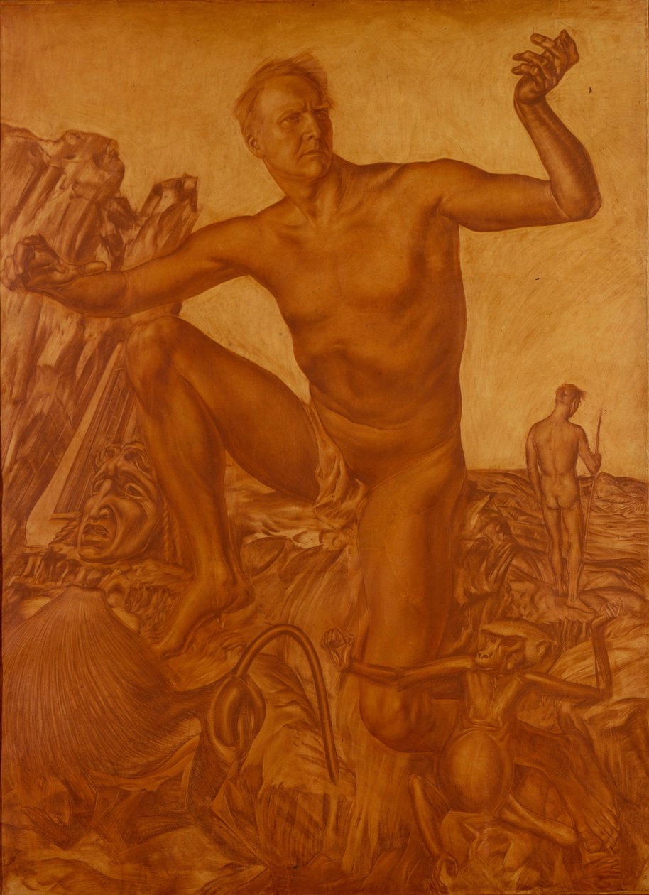 Portrét zpěváka Fjodora Šaljapina 1873-1938, 1917 od Alexander Yevgenyevich Yakovlev