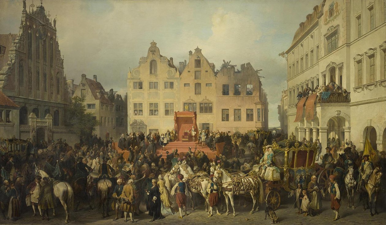 Riga přísahá věrnost Petru Velikému, 1710, 1868 od Alexander von Kotzebue