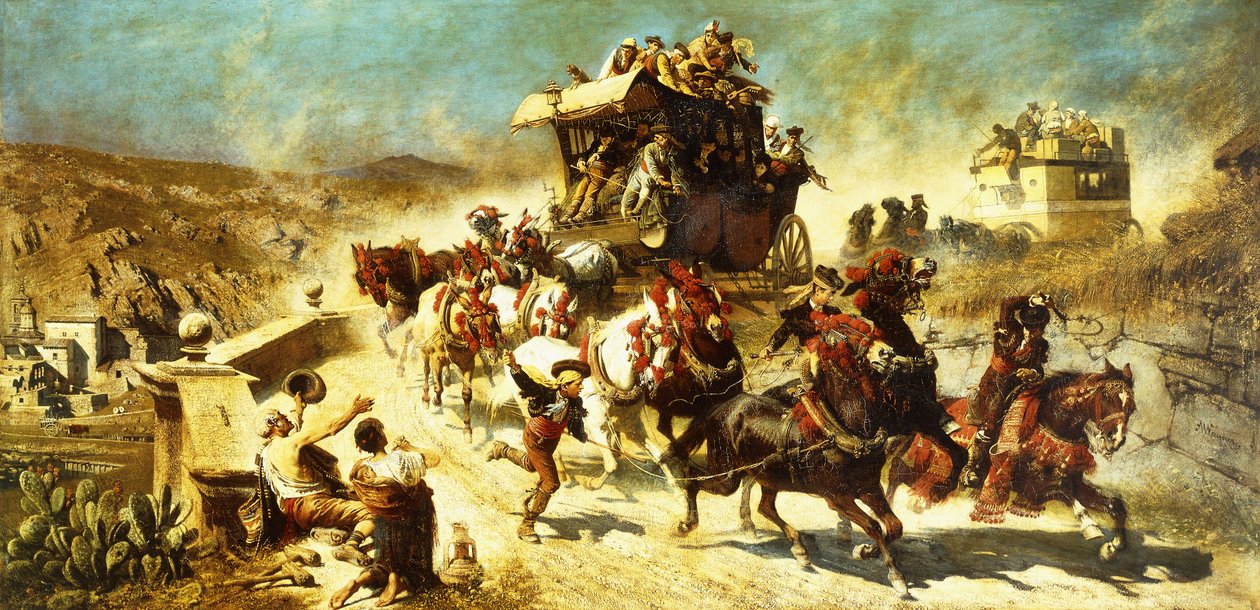 Španělský poštovní trenér v Toledu, od Alexander von Wagner