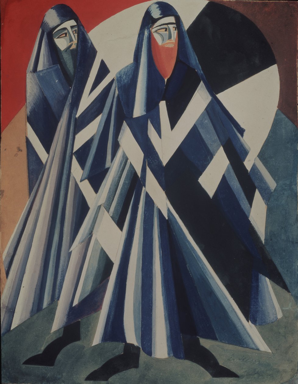 Židé. Kostýmní návrh divadelní hry Salomé od O. Wilda, 1917 od Alexandra Alexandrowna Exter