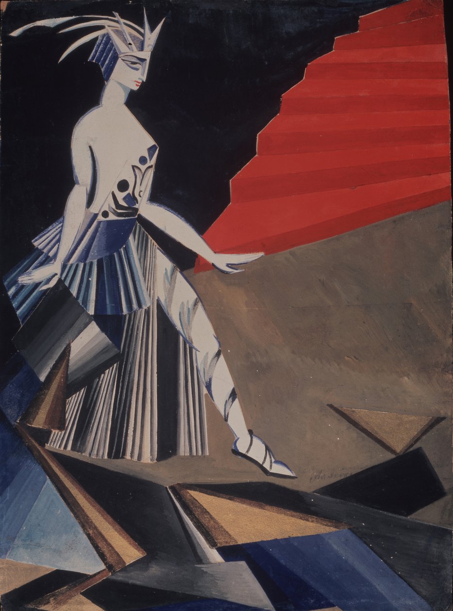 Salomé. Kostýmní návrh hry Salomé od O. Wilda, 1917 od Alexandra Alexandrowna Exter