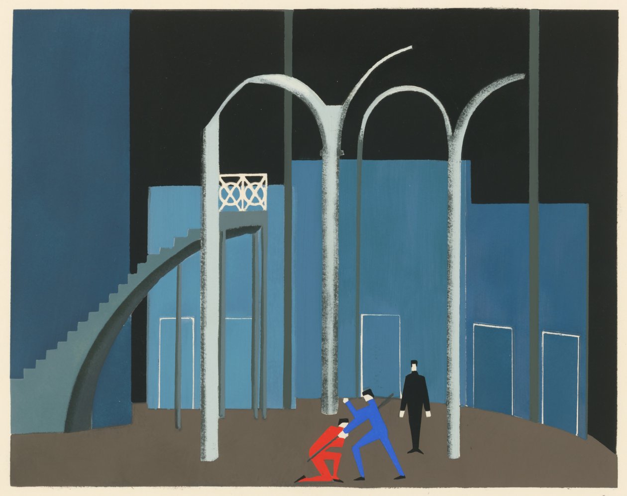 Scénický design z portfolia Décors de Théâtre, 1930. od Alexandra Alexandrowna Exter