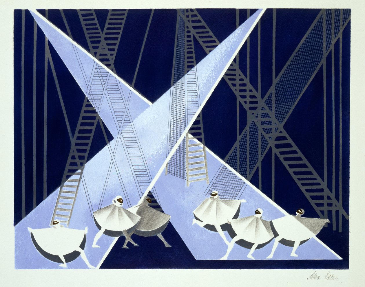 Scénografie pro balet, ilustrace z 