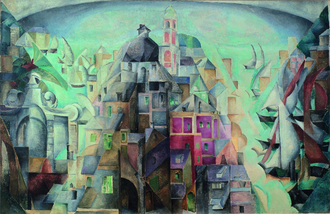 Syntetický pohled na město Diepe, 1912-1913 od Alexandra Alexandrowna Exter