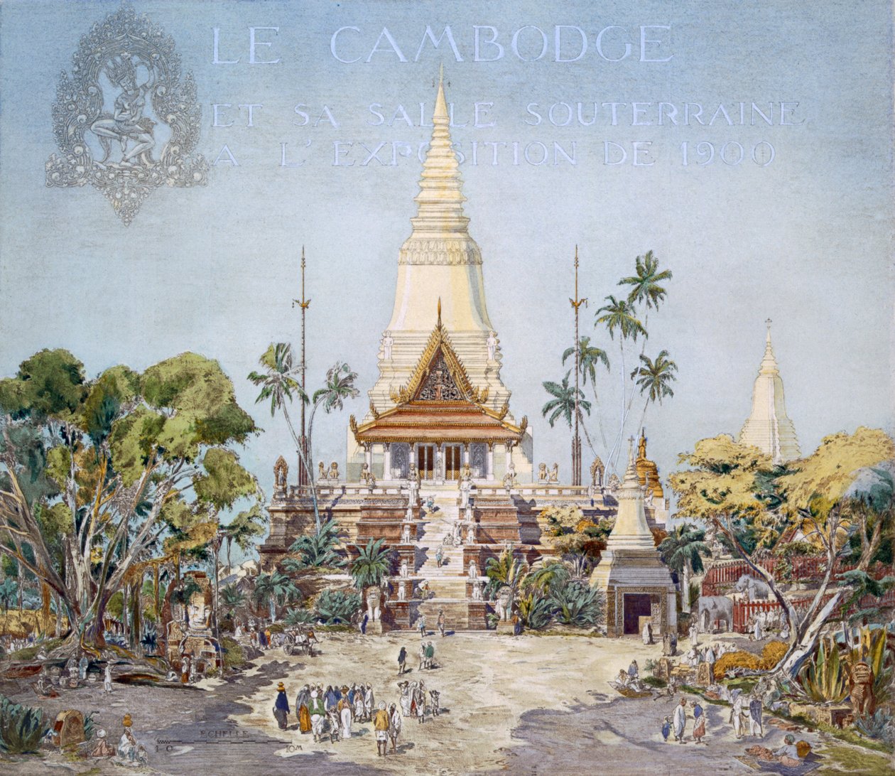 Kambodžský pavilon, Paris Expo, 1900, z „Orientalismu a současné architektury“ od Alexandre Auguste Louis Marcel