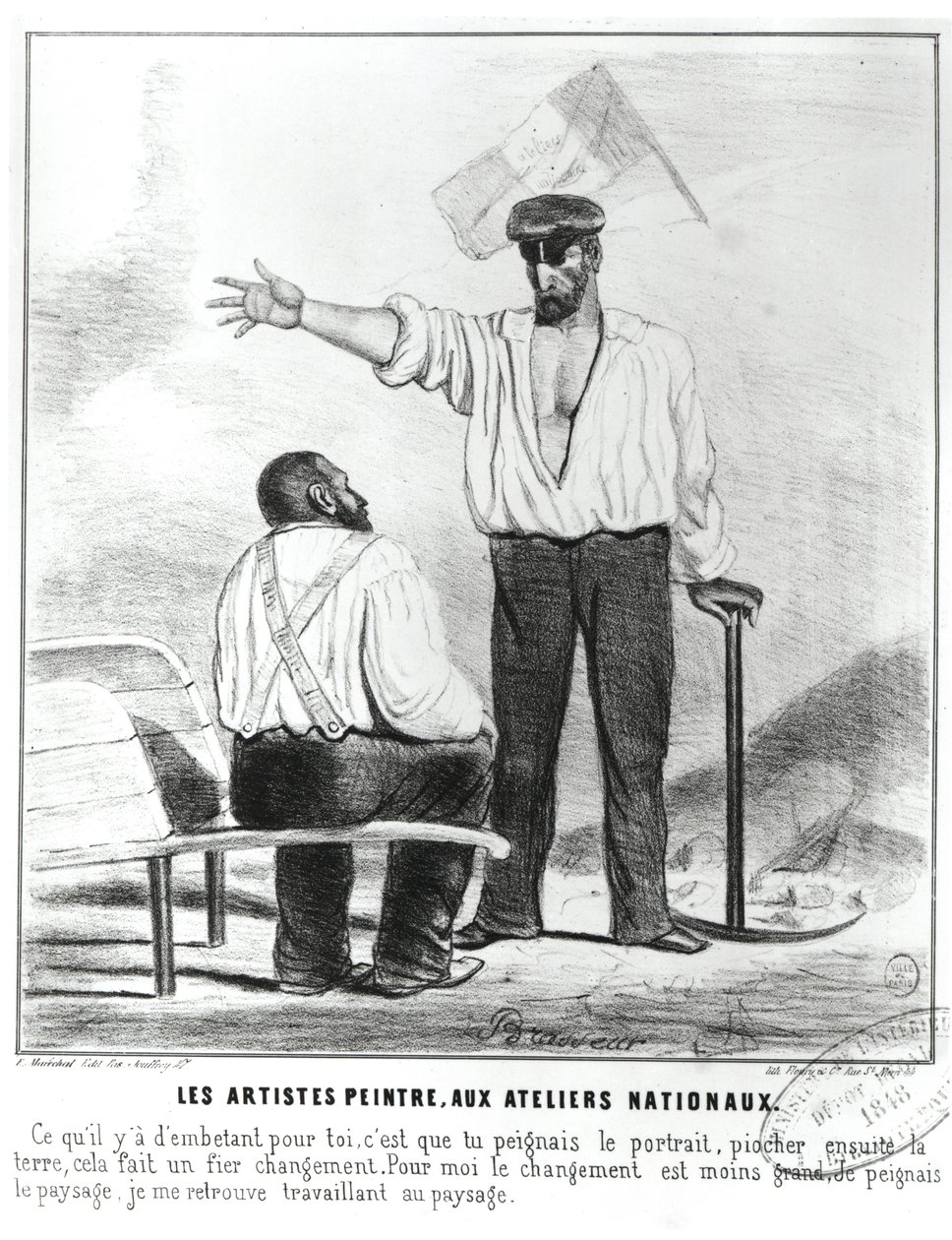 Malíři v národních dílnách za druhé francouzské republiky, 1848 od Alexandre Brasseur