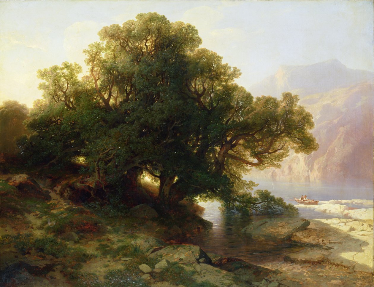 Pohled na jezero Thuner, 1854 od Alexandre Calame