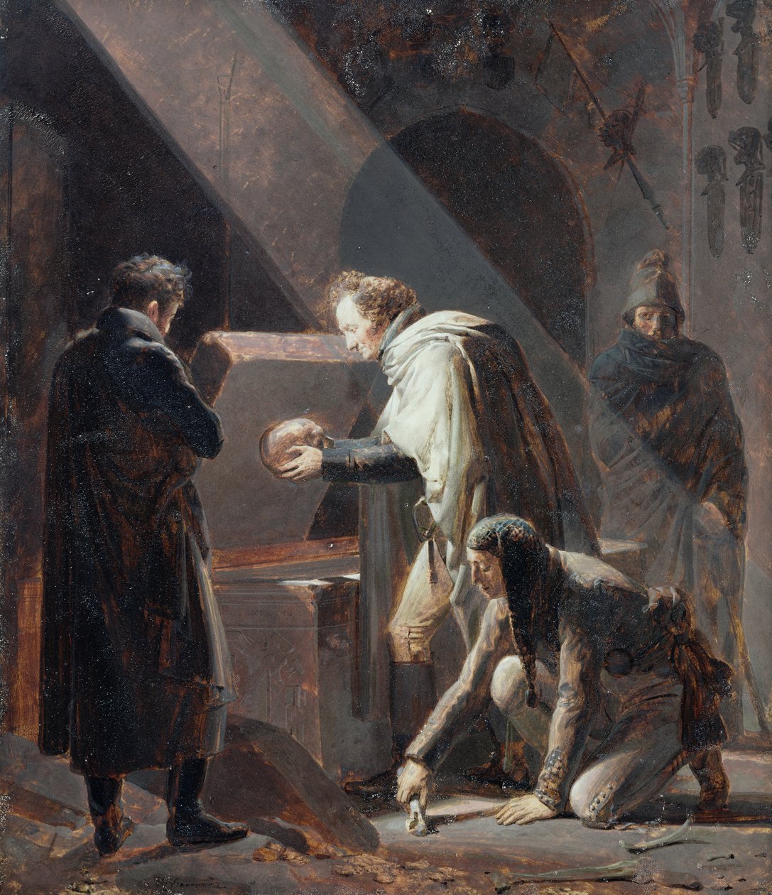 Dominique Vivant Denon (1747-1825) Výměna kostí Le Cida v jeho hrobce od Alexandre Evariste Fragonard