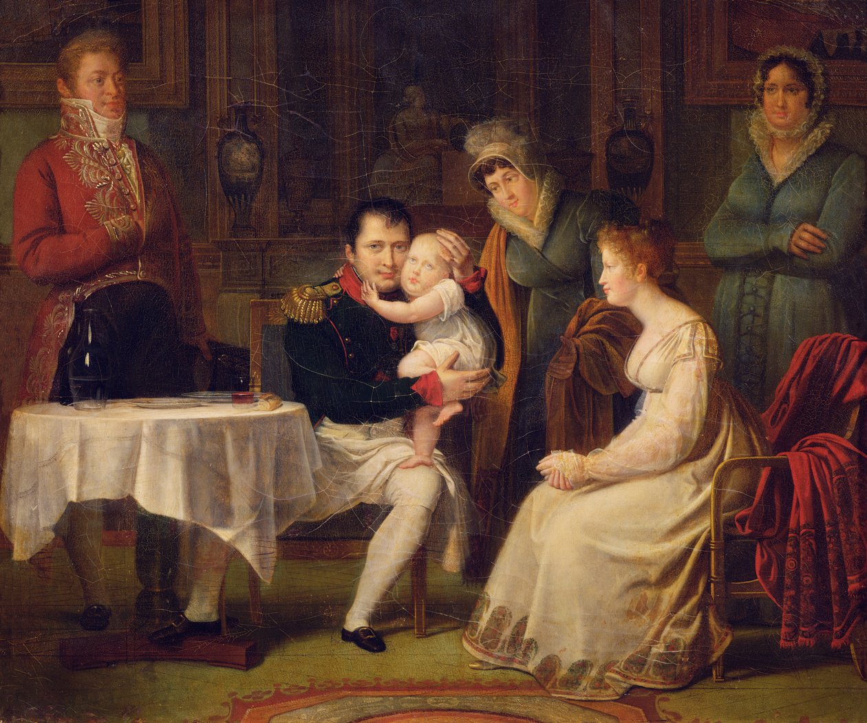 Napoleon I. (1769-1821) Marie Louise (1791-1847) a římský král (1811-73) 1812 od Alexandre Menjaud