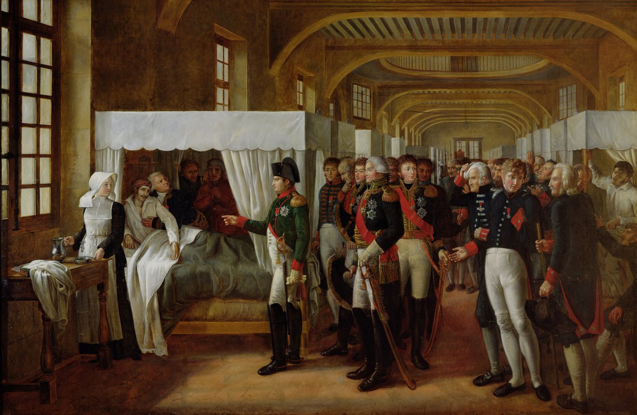 Napoleon na návštěvě Invalidovny dne 11. února 1808, 1809 od Alexandre Veron Bellecourt
