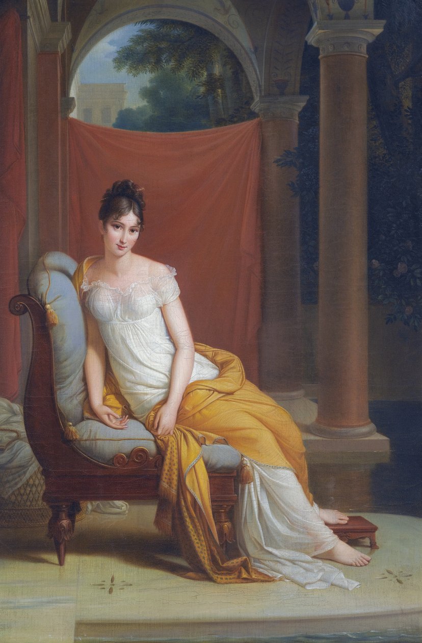Madame Recamier (1777-1849) od Alexandre Evariste Fragonard