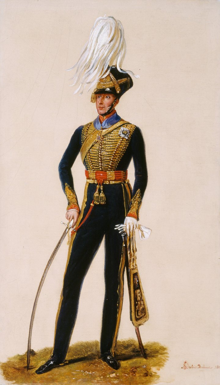 Generálporučík sir Thomas Downman (1776-1852) KCH Královské jízdní dělostřelectvo, asi 1832 (olej na žíněné desce) od Alexandre Jean Dubois Drahonet