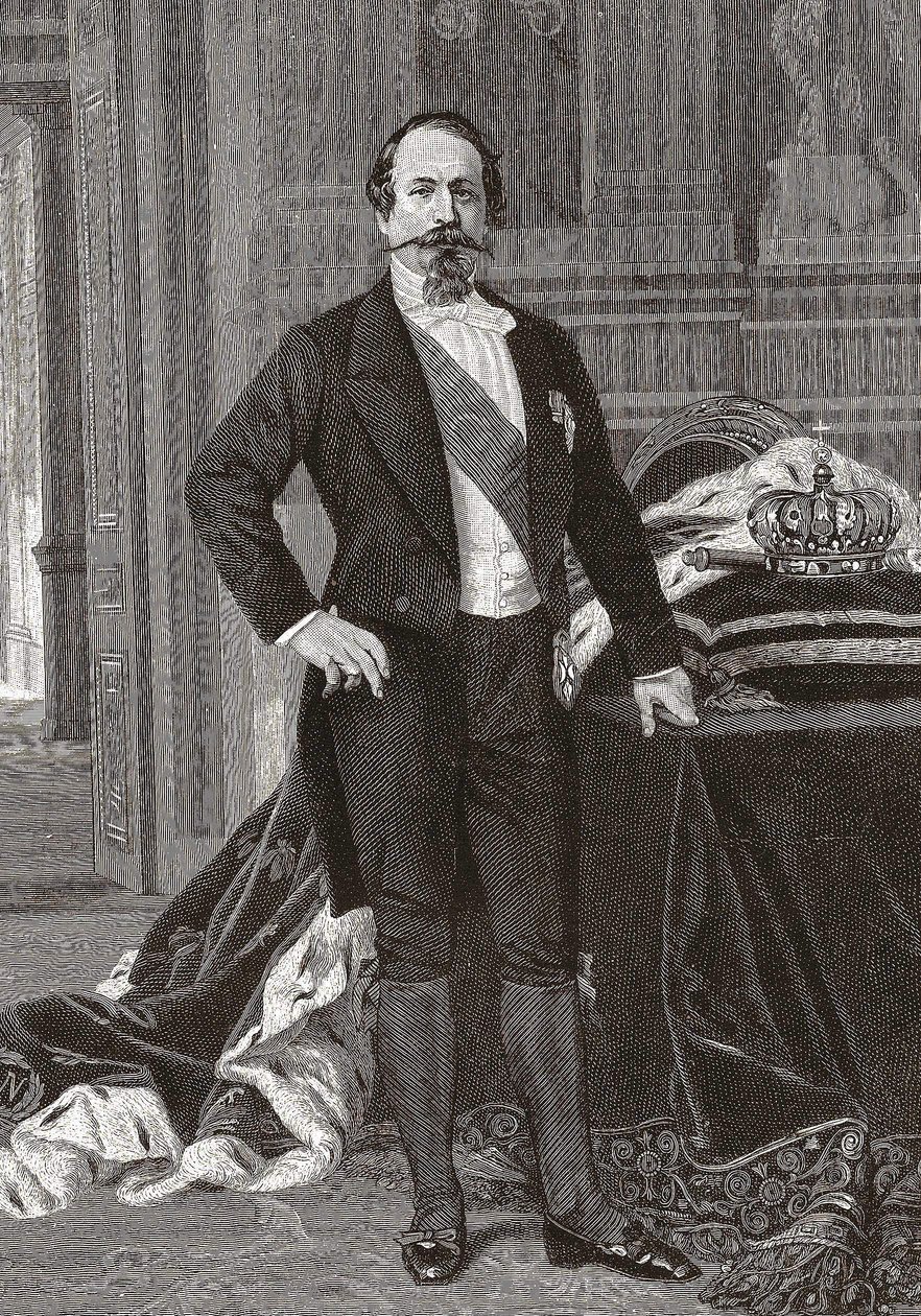 Portrét Napoleona III., císaře Francouzů - grav. z obrazu Alessandra Cabanela. od after Alexandre Cabanel