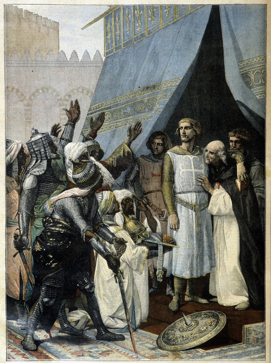 Saint Louis v Jeruzalémě (z obrazu Cabanela) - v „“Le Petite Journal““ z 11. září od after Alexandre Cabanel