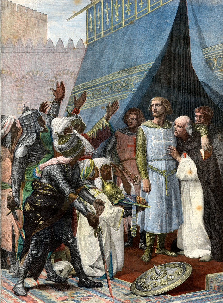 St. Louis in Jerusalem - rytina po Cabanel - Louis IX 9 dit Saint Louis (Saint Louis od after Alexandre Cabanel