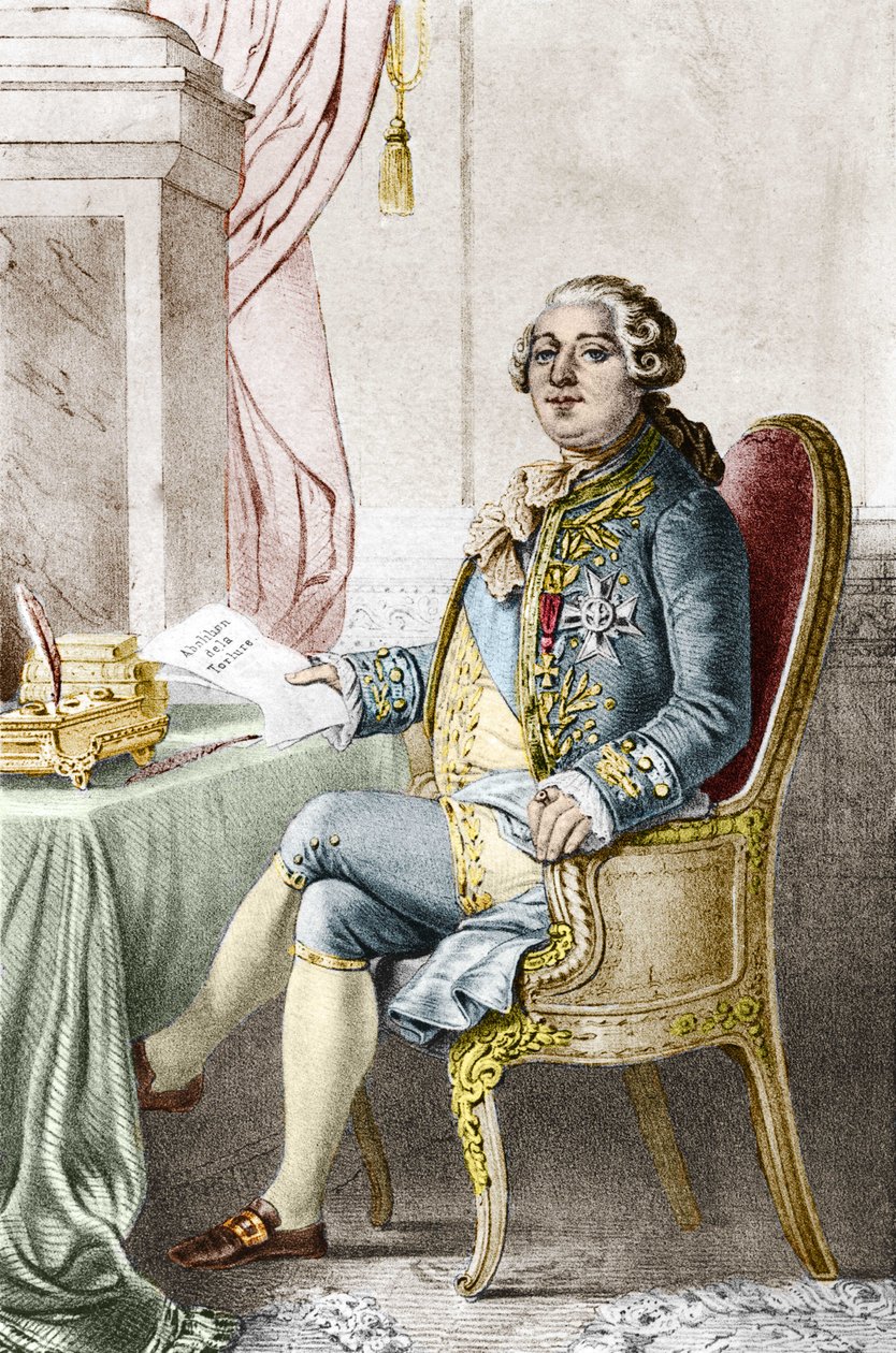Portrét Ludvíka XVI. (1754-1793), krále Francie. od Alexandre (after) Lacauchie