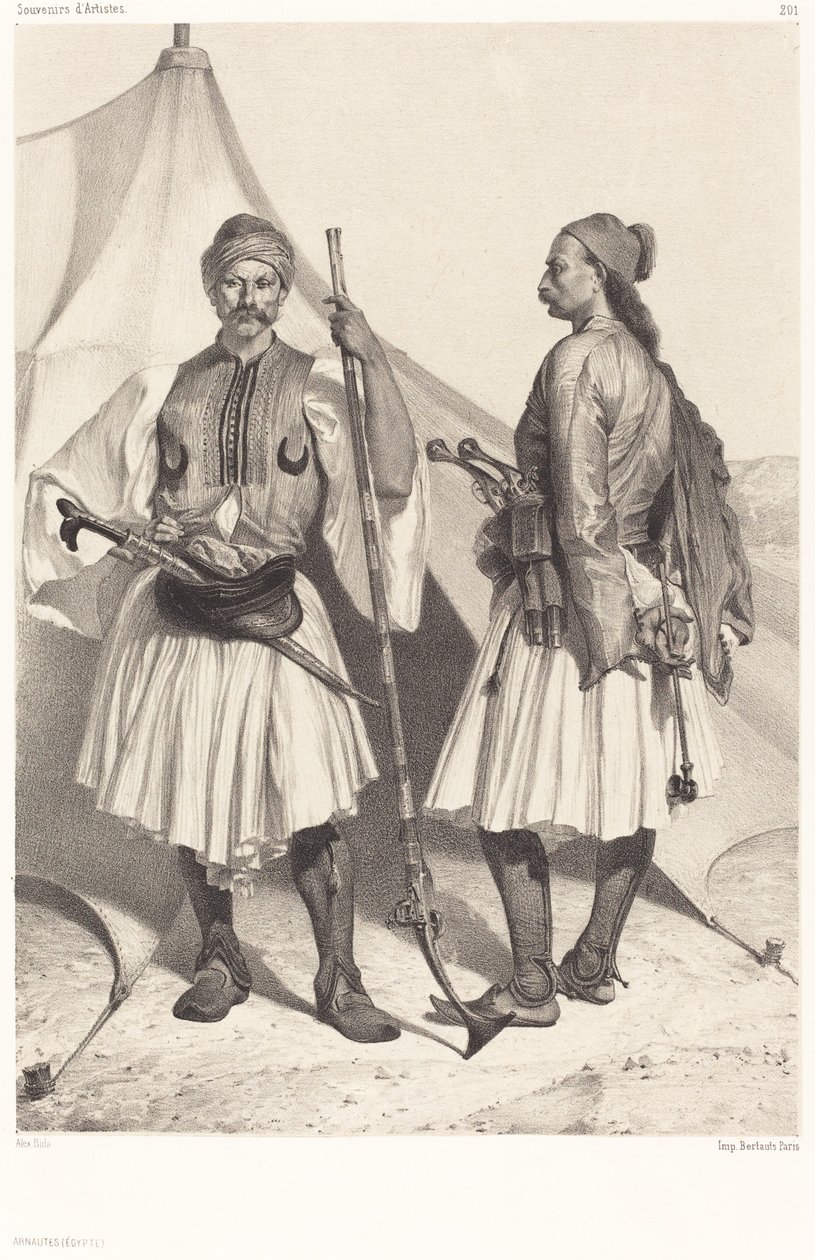Arnautes, Egypt (Albánci, Egypt) od Alexandre Bida