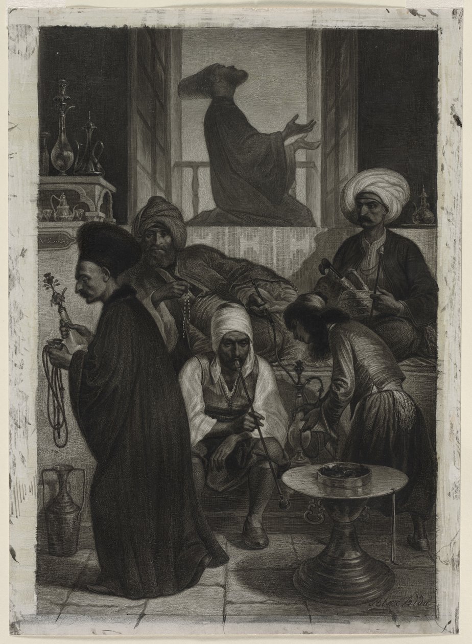Kavárna v Konstantinopoli od Alexandre Bida