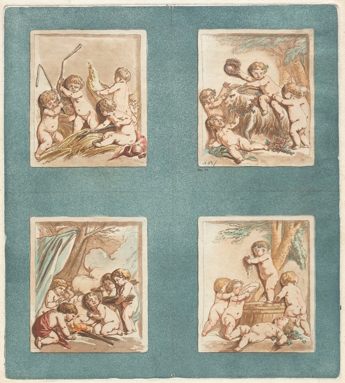 Čtvero ročních období od Alexandre Briceau after Jean Baptiste Hüet, I