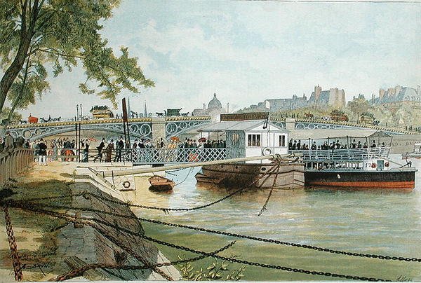 Ponton v Suresnes, vedle Pont des Saints Peres od Alexandre Brun
