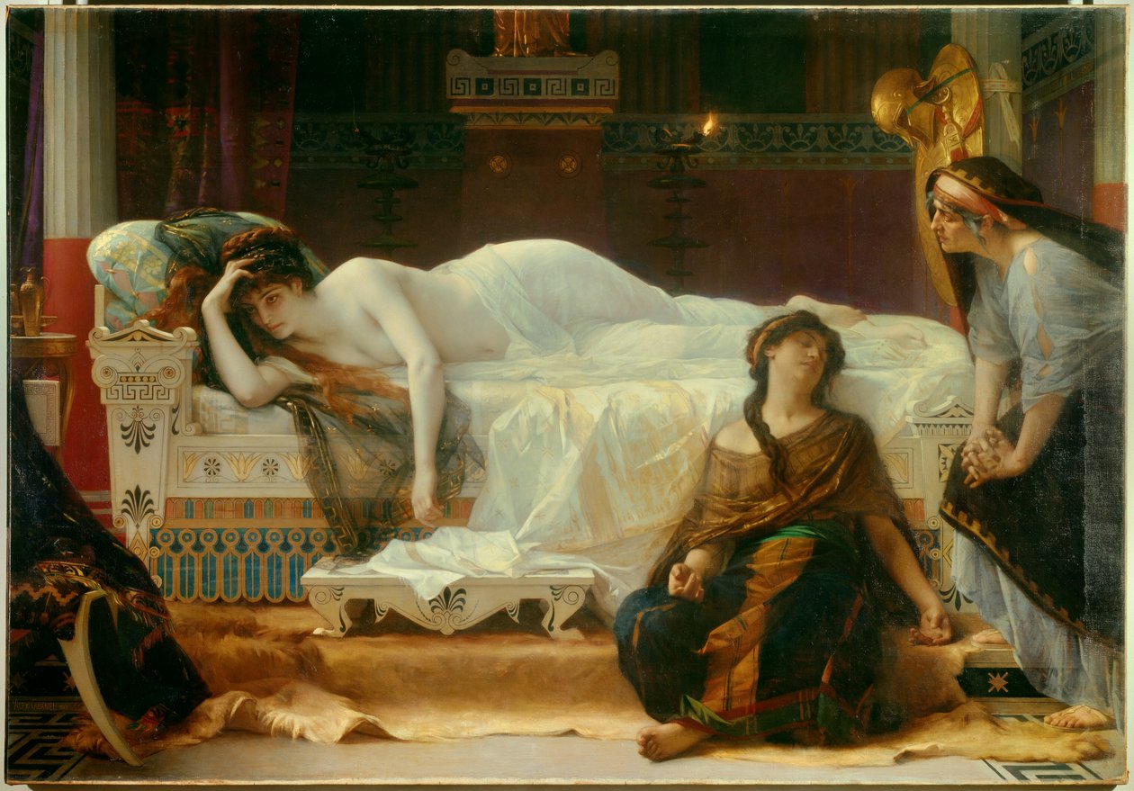 Phedre Phedre, zamilovaná do svého zetě Hippolyta, je zoufalá. Obraz Alexandre Cabanel (1823-1889) od Alexandre Cabanel