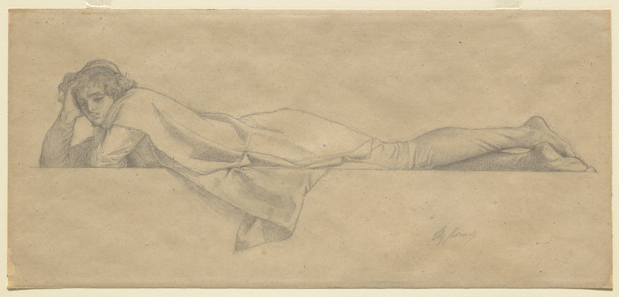 Studie pro "Le Poete Florentin", c.1853 od Alexandre Cabanel