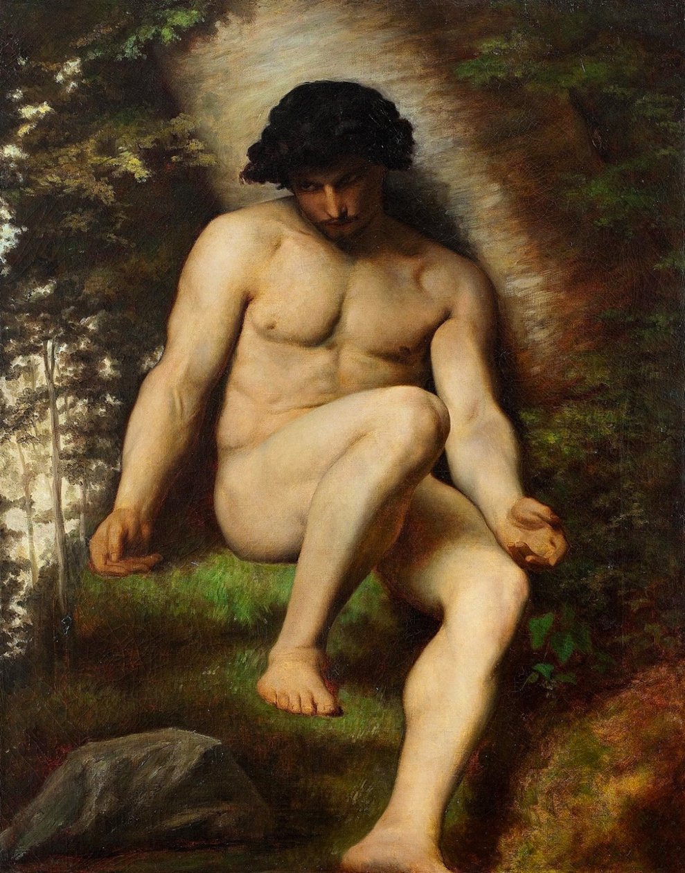 Studie o Adamovi pro Paradis perdu, kolem roku 1863 od Alexandre Cabanel