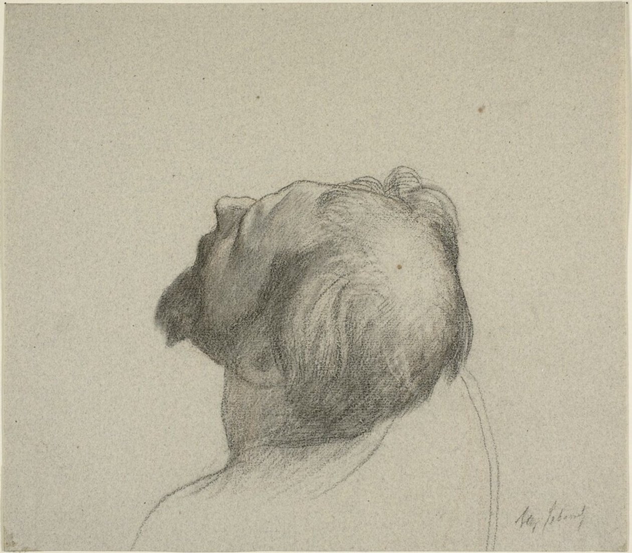 Studie obrácené hlavy člověka od Alexandre Cabanel