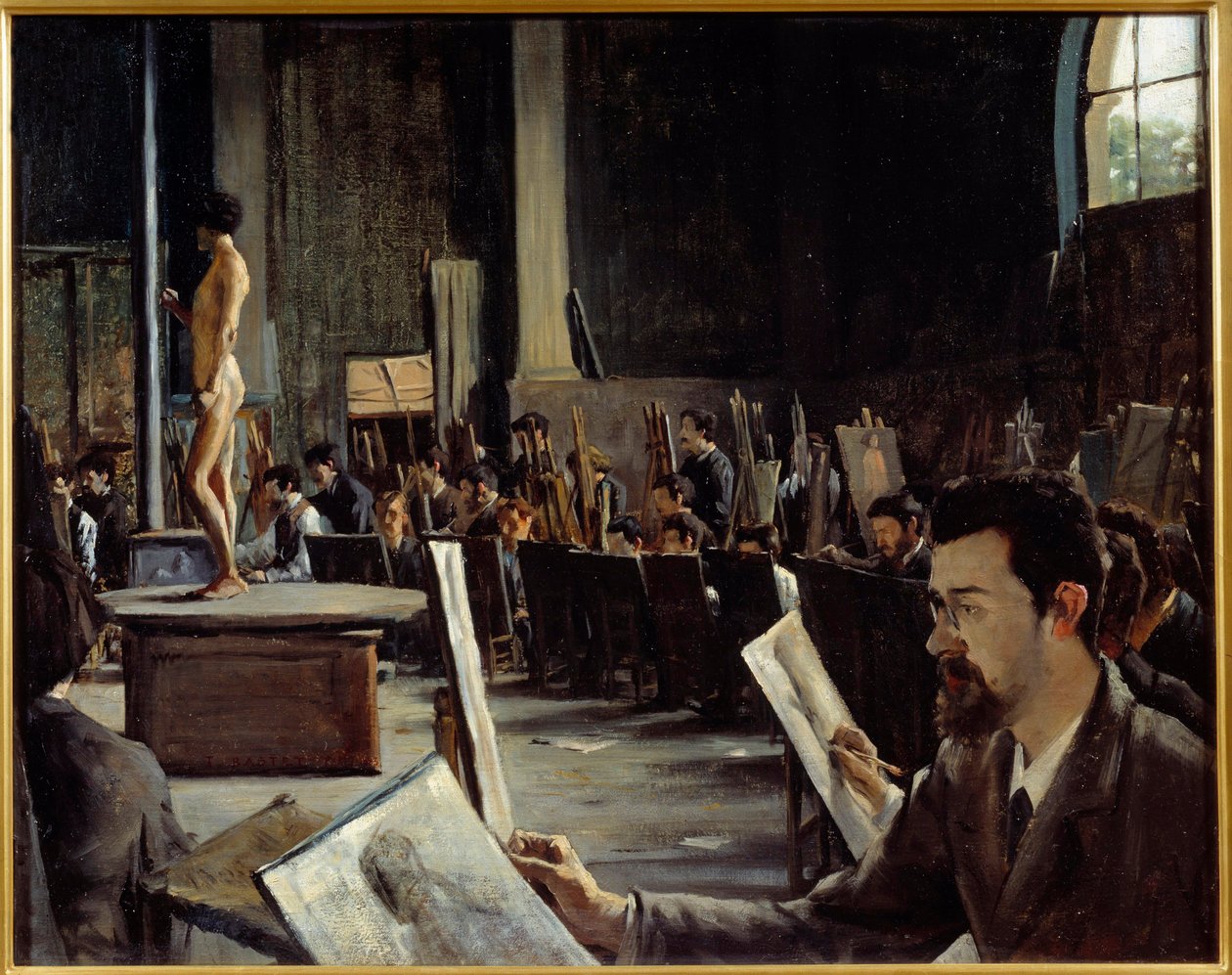 Dílna malíře Alexandra Cabanela (1823-1889) na Ecole des Beaux Arts Malba Tacrede Bastet (1858-1942) 1883 Grenoble Musee des Beaux Arts Pozor! Použití tohoto díla může být podmíněno žádostí o autorizaci třetí stranou nebo dodatečně od Alexandre Cabanel