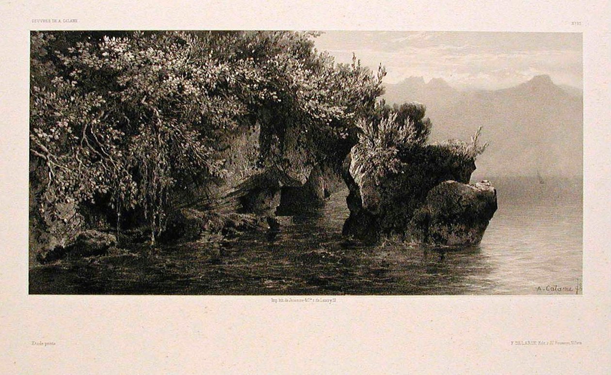 Břehy Ženevského jezera od Alexandre Calame