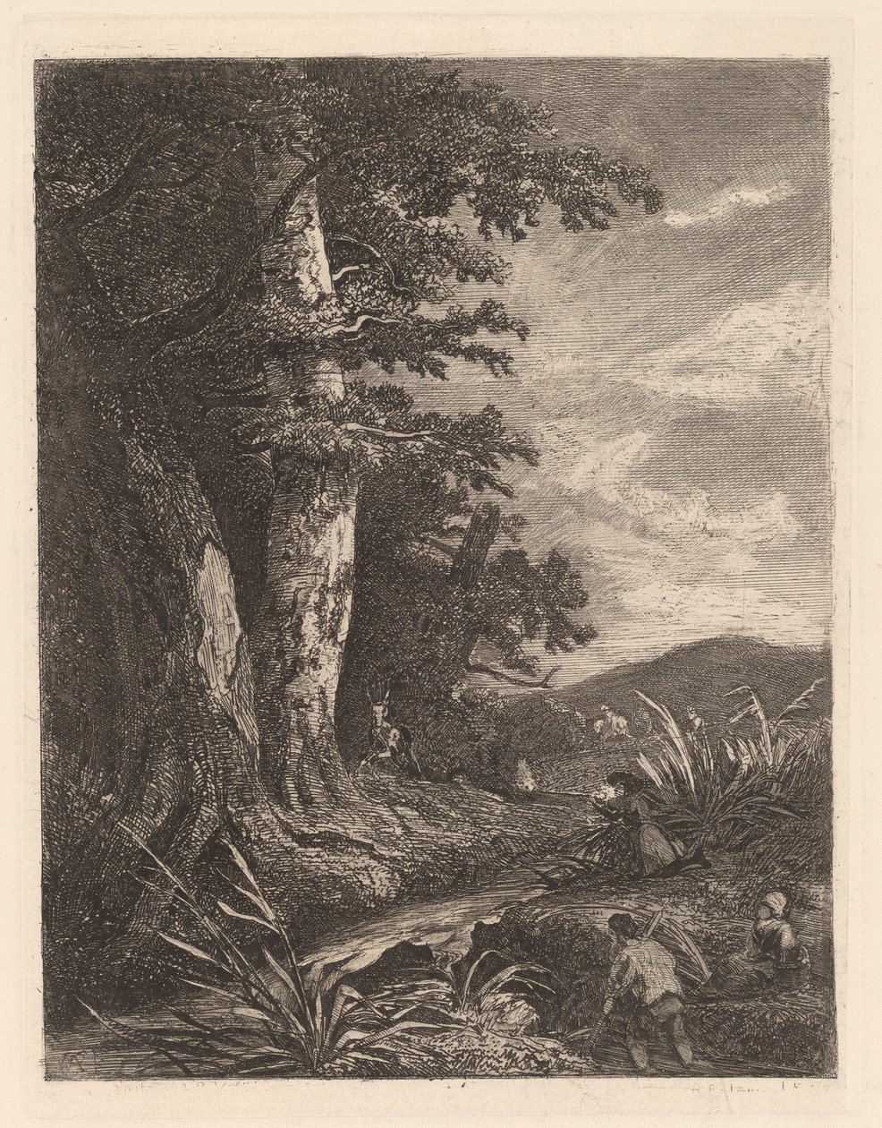 Jelen u potoka od Alexandre Calame
