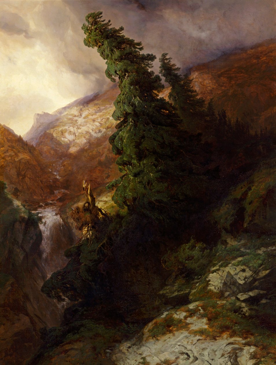 Vysokohorská soutěska (údolí Handegg v kantonu Bern) od Alexandre Calame
