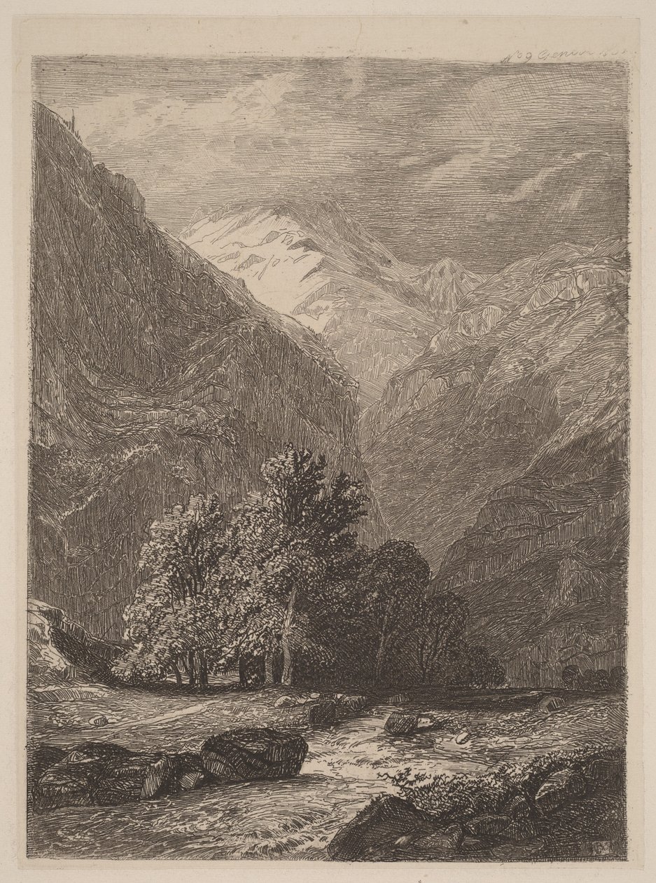Horský potok od Alexandre Calame