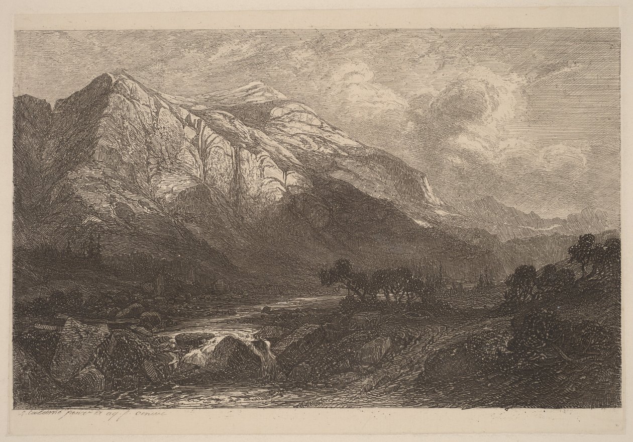 Horský potok od Alexandre Calame