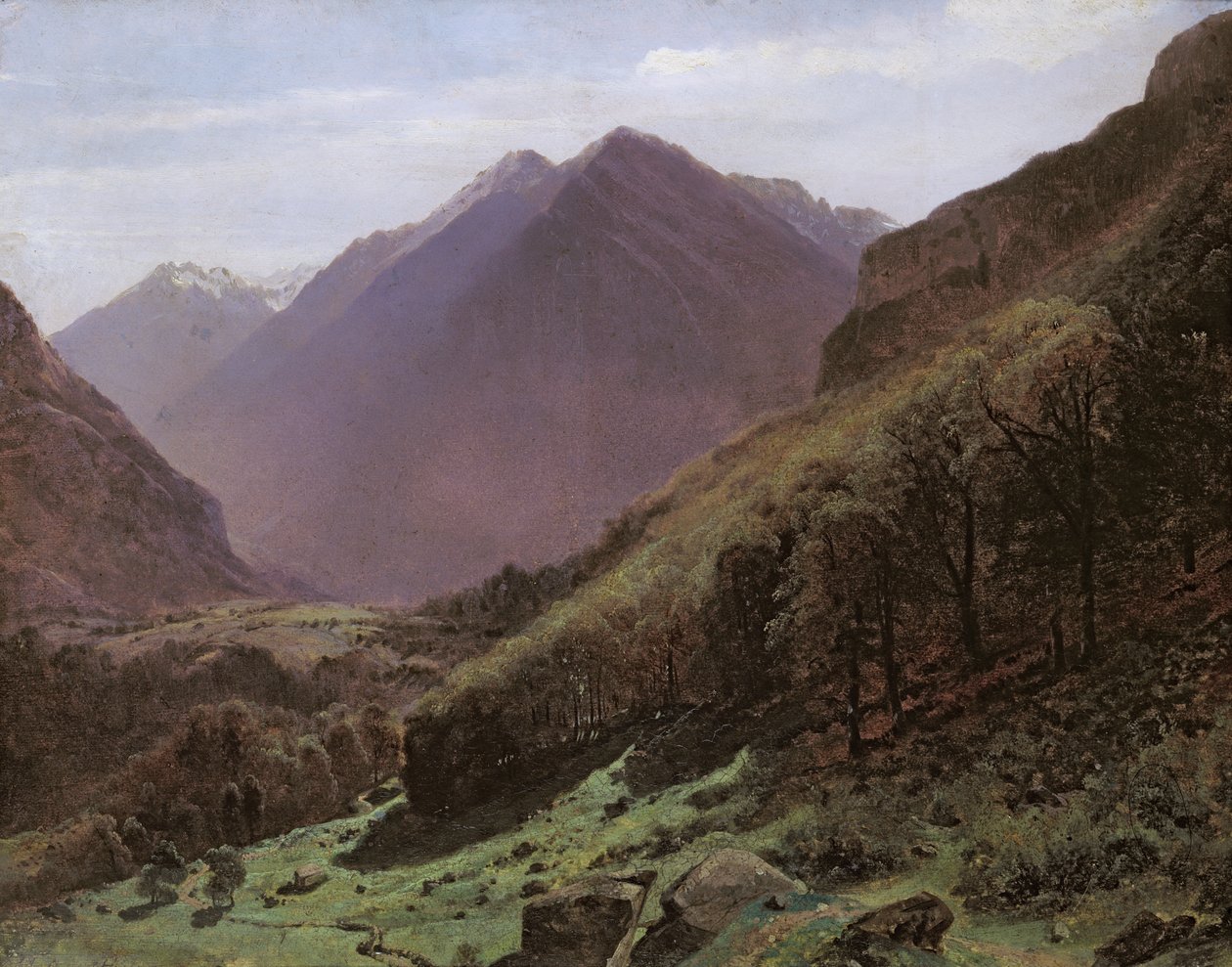 Horská studie, kolem 1840-43 od Alexandre Calame