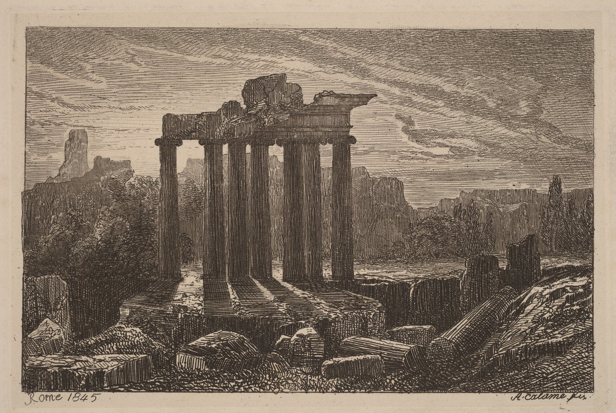 Římské ruiny od Alexandre Calame