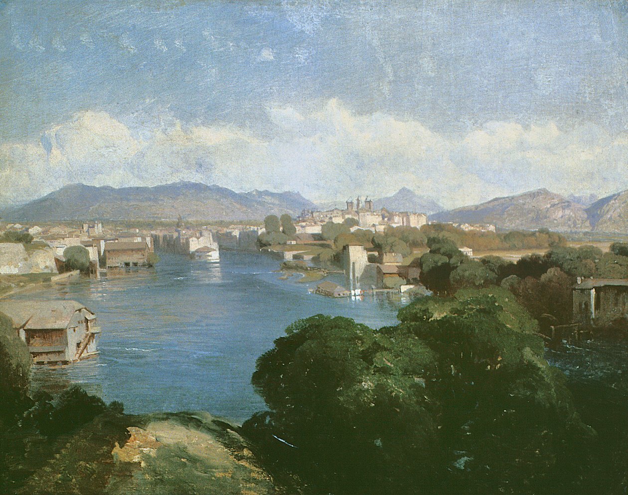 Saint-Jean-Sur, Ženeva (olej na plátně) od Alexandre Calame