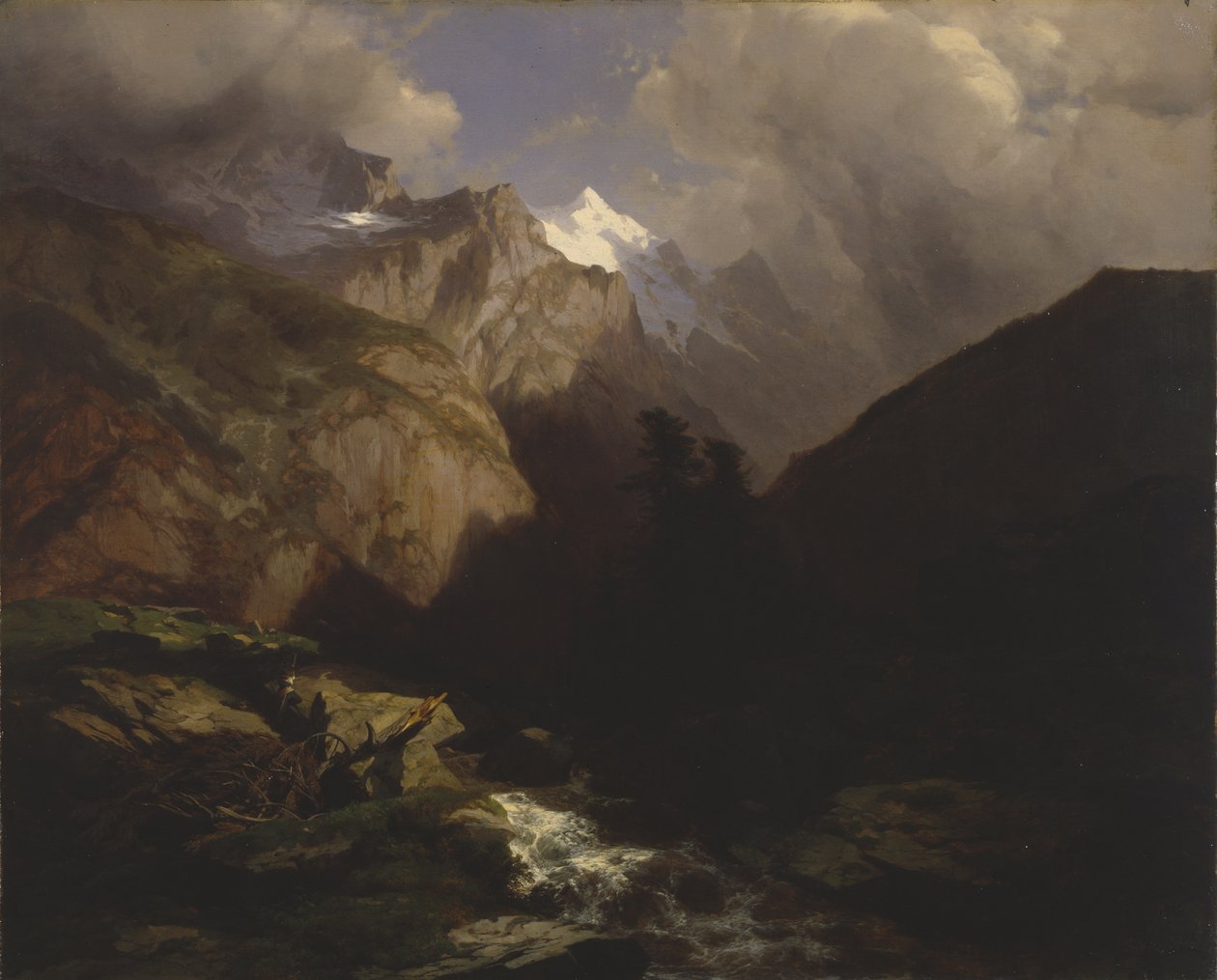 Jungfrau, Švýcarsko od Alexandre Calame