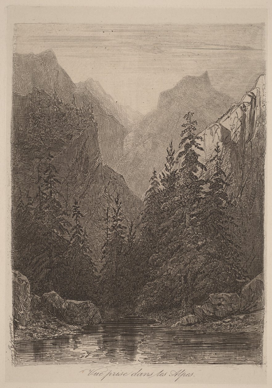 Pohled v Alpách od Alexandre Calame