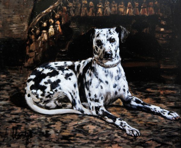 Portrét dalmatina (olej na plátně) od Alexandre Clarys