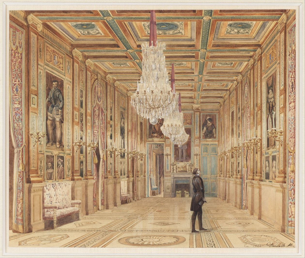 Pohled na obrazárnu na zámku Château d