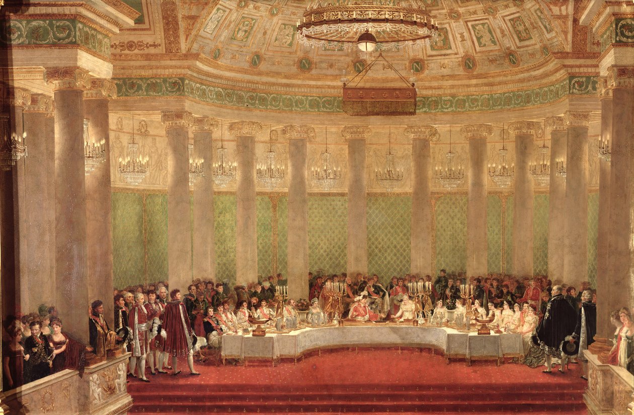 Banket ke svatbě Napoleona Bonaparta (1769-1821) a Marie-Louise de Habsbourg-Lorraine (1791-1847) 1810 od Alexandre Dufay