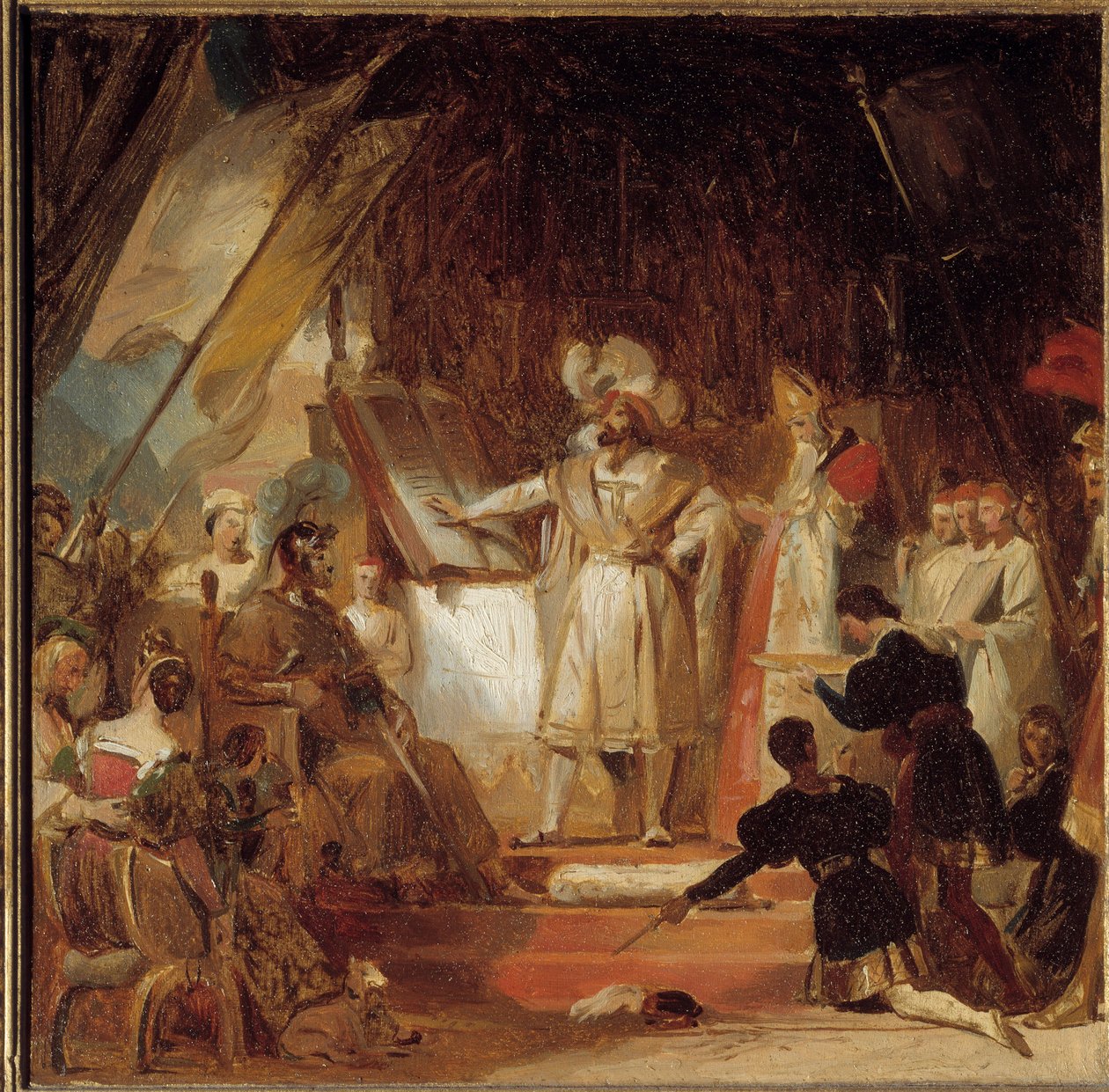 Zbraňový rytíř Francois I. od Bayarda (16. století). Dne 20. ledna 1515 jmenoval Francois I. Bayarda generálporučíkem Dauphiné. V Marignanu, večer vítězství, chtěl Francois I. převzít „rytířský řád z jeho ruky“. Takže další m od Alexandre Evariste Fragonard