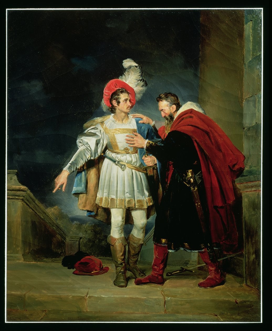 Rodrigo de Vivar, El Cid (asi 1043-99) a jeho otec Don Diego, asi 1827 od Alexandre Evariste Fragonard