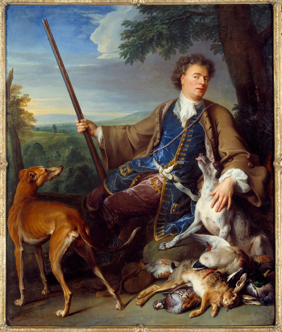 Autoportrét. Portrét umělce jako lovce. Obraz Francoise Desportese (1661-1743) od Alexandre Francois Desportes