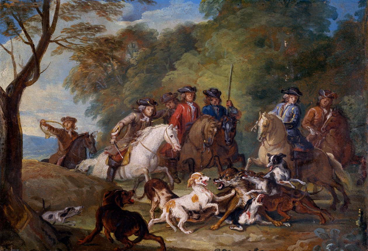Studie pro The Wolf Hunt od Alexandre Francois Desportes