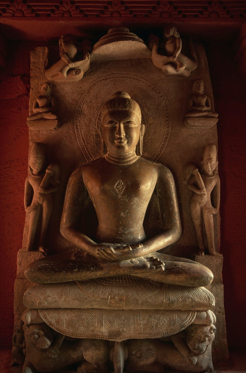 Socha Tirthankara, chrám Jain č. 24, Deogarh, Uttar Pradesh, Indie, 8.–17. století. od Nicolas Toussaint Charlet