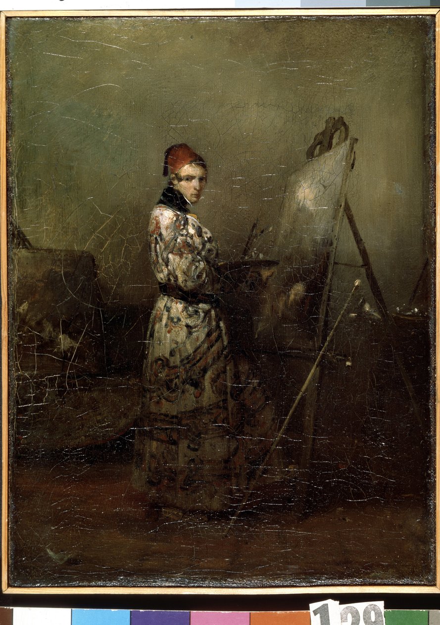 ""Autoportrét"" (autoportrét) Malba Alexandra Gabriela Decampse (1803-1860) 1830 Ermitáž Museum, Petrohrad od Alexandre Gabriel Decamps