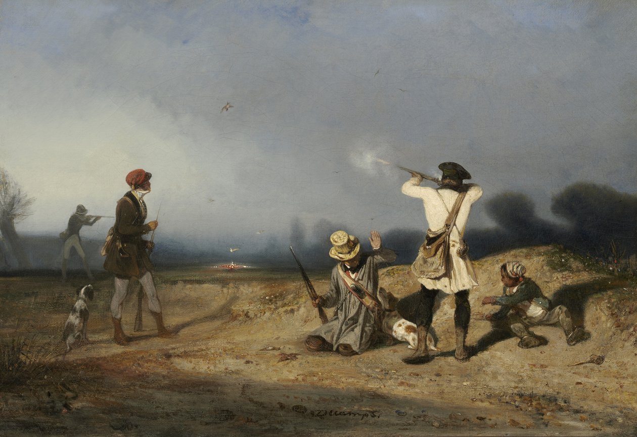 Lov ptáků, 1830 od Alexandre Gabriel Decamps