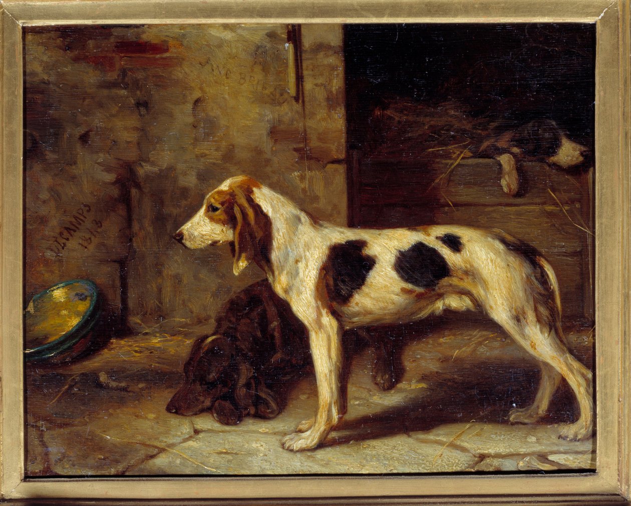 Psi Brifauts Malba Alexandra Gabriela Decampse (1803-1860) 1843 Ne. 0,25x0,32 m od Alexandre Gabriel Decamps